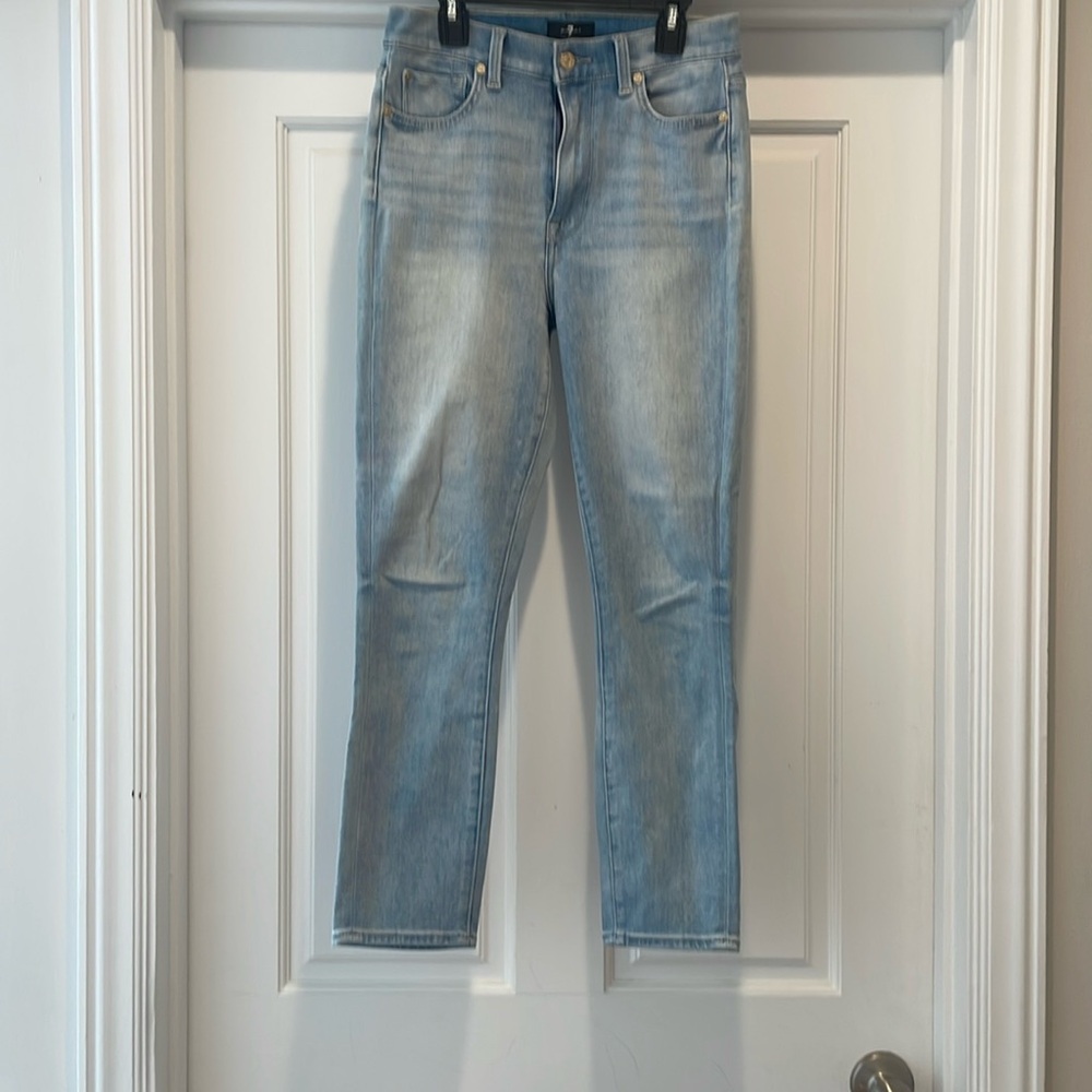 7 for all mankind women's high waist cropped skinny jeans- Size 27